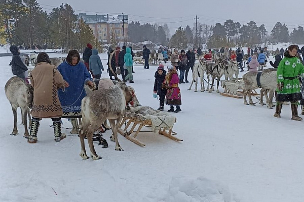 На оленях утром ранним. Наши сотрудники побывали на национальном празднике народов ханты и манси в д. Русскинская